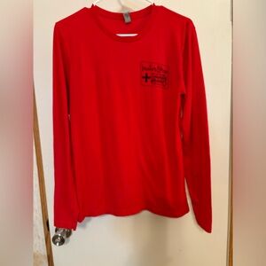 Next Level Apparel Red Long Sleeve Tee